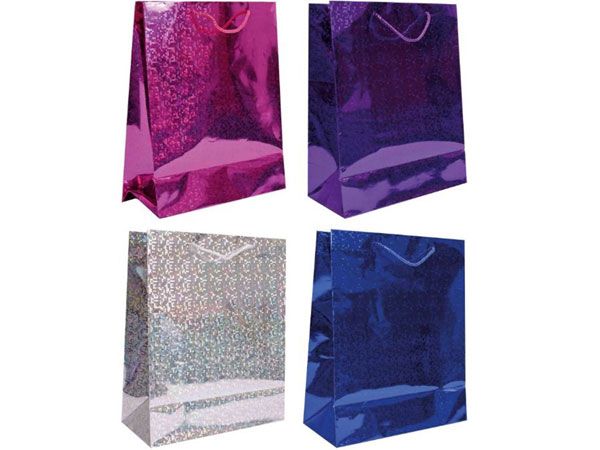 12x  Holographic Medium Gift Bags | 3301