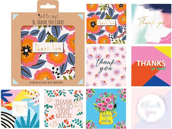 Just To Say...8pk Mixed Thank You Cards