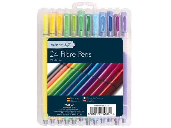 Easynote 24pk Washable Fibre Pens