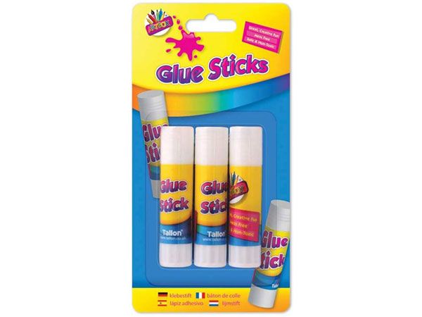 Art Box 3pk Twist Action Glue Sticks