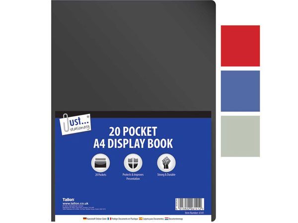 Just Stationery 20 Pocket Display Folder