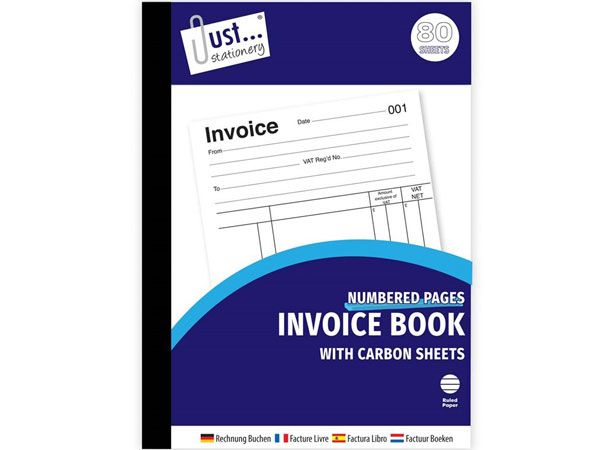 Just Stationery Full Size Invoice Book - 80 Set