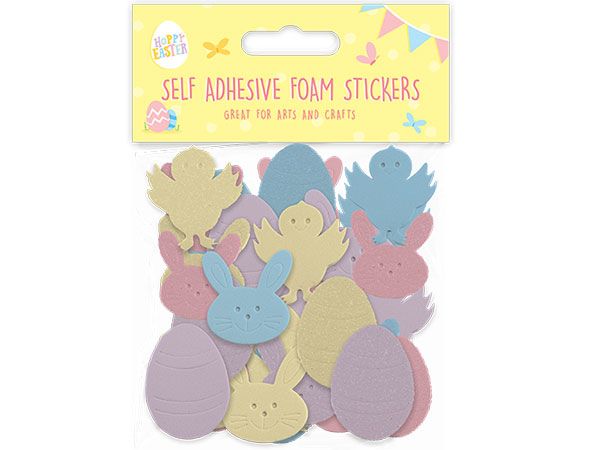 Happy Easter Self Adhesive Assorted Foam Stickers