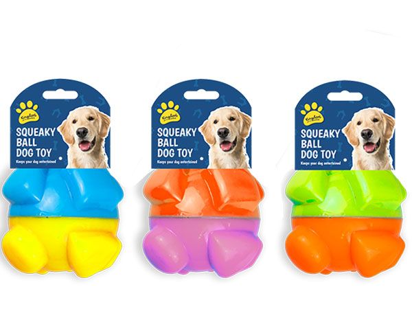 Kingdom Spikey Squeaky Dumbbell Dog Toy, Assorted Picked At Random
