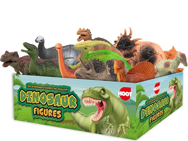 Hoot Toys - 24x Dinosaur Figures In Display