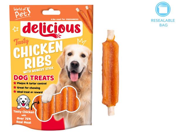 World Of Pets - Delicious Chicken Ribs Dog Treats