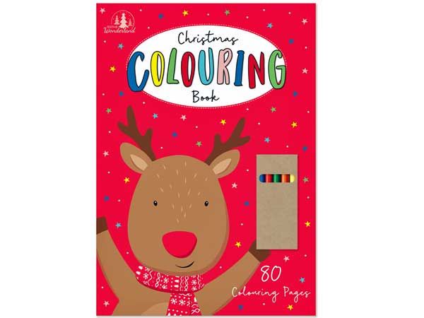 Festive Wonderland Christmas Colouring Book With Pencils