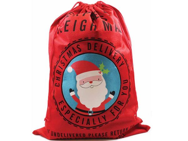 Festive Wonderland Plush Super JUMBO Sants Mail Design Christmas Sack