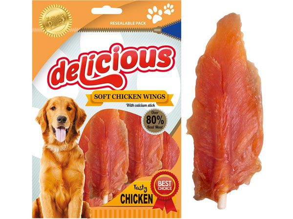 World Of Pets - Delicious Deli Soft Chicken Winds With Calcium Stick