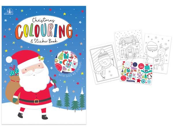 Festive Wonderland JUMBO Christmas Colouring And Sticker Book