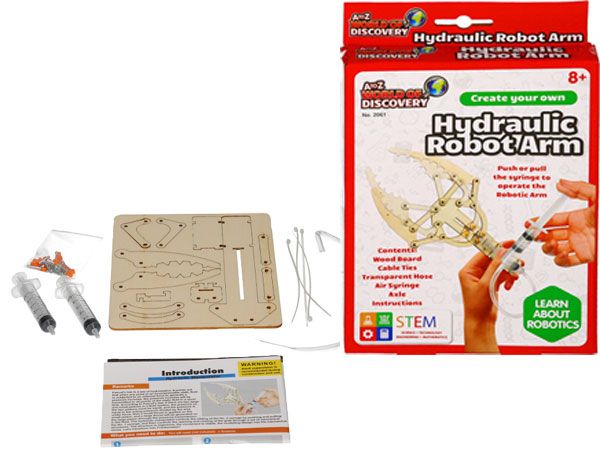 World Of Discovery Create Your Own Hydraulic Robot Arm, by A to Z Toys