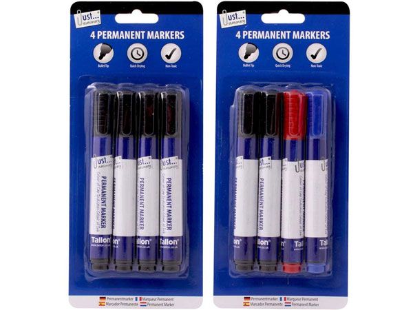 Just Stationery 4pk Permanent Markers