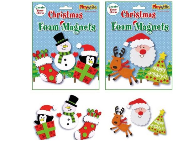 Make Your Own Christmas Foam Magnets