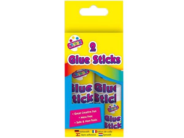 Art Box 2pk Twist Action Glue Sticks - Large 36g Tubes