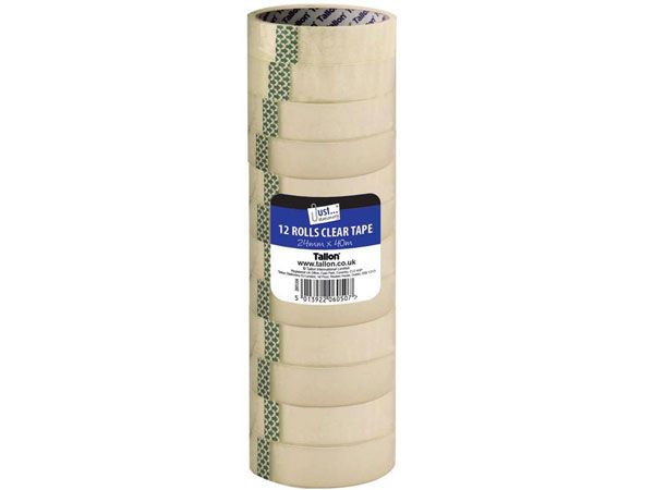 12 Rolls Of Clear Sticky Tape 24mmx40m