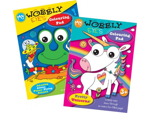 6x Wobbly Eyes Colouring Book