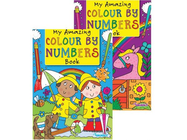 6x Squiggle Colour By Numbers Books